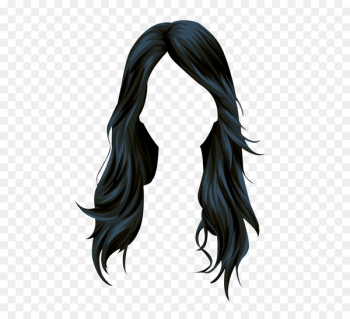 Stardoll Black hair Wig Long hair - hair vector Stardoll Black hair Wig Long hair - hair vector