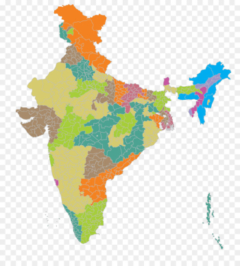 States and territories of India Blank map Flag of India - india map 