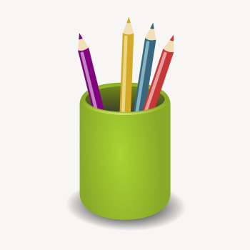 Stationery colored pencils clip art | Free Photo - rawpixel