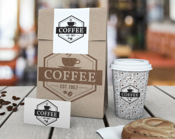 Stationery mockup for coffee shop Free Psd