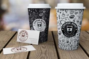 Stationery mockup for coffee shop Free Psd