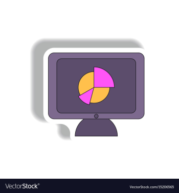 Statistic online in paper vector image Statistic online in paper vector image