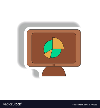 Statistic online in paper vector image Statistic online in paper vector image
