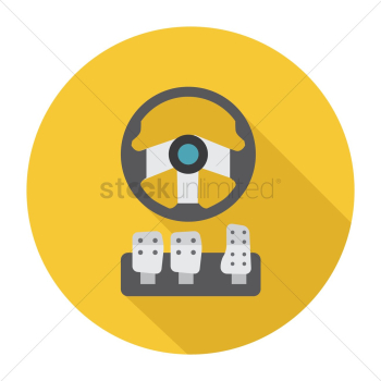 Steering wheel and pedals Steering wheel and pedals