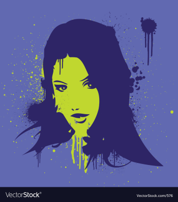 Stencil gal vector image Stencil gal vector image