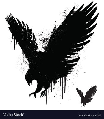 Stencil hawk vector image Stencil hawk vector image