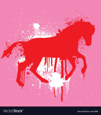 Stencil horse vector image Stencil horse vector image