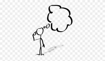 Stick Figure Thinking - Person Thinking Clipart