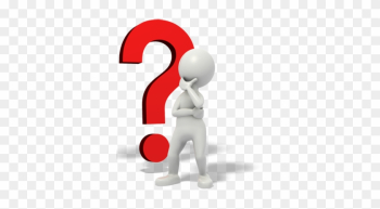 Stick Man Thinking Clipart - Human Question Mark Png