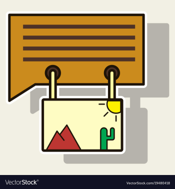Sticker email attachment icon paper document clip vector image Sticker email attachment icon paper document clip vector image