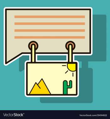 Sticker email attachment icon paper document clip vector image Sticker email attachment icon paper document clip vector image