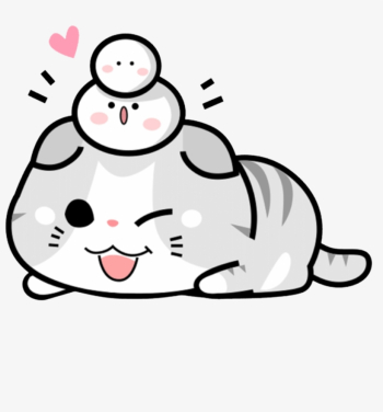 Sticker Kawaii Cute Pink Soft Cat - Cuteness - Free Transparent ...