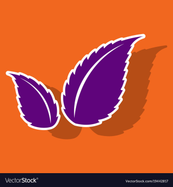 Sticker leaves logo template vector image Sticker leaves logo template vector image
