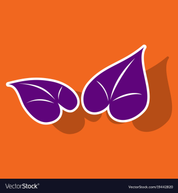 Sticker leaves logo template vector image Sticker leaves logo template vector image
