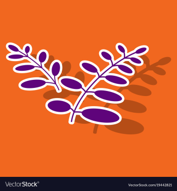 Sticker leaves logo template vector image Sticker leaves logo template vector image