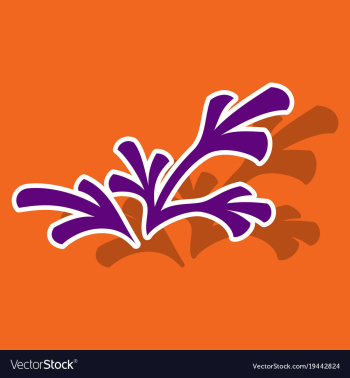 Sticker leaves logo template vector image Sticker leaves logo template vector image