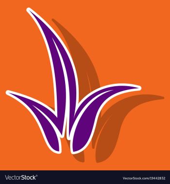 Sticker leaves logo template vector image Sticker leaves logo template vector image