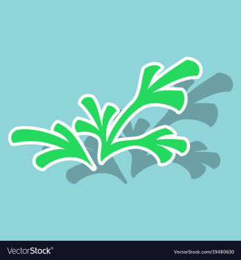 Sticker leaves logo template vector image Sticker leaves logo template vector image