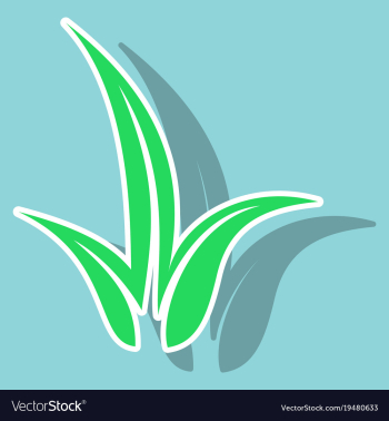 Sticker leaves logo template vector image Sticker leaves logo template vector image