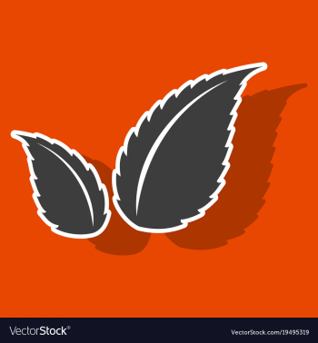 Sticker leaves logo template vector image Sticker leaves logo template vector image