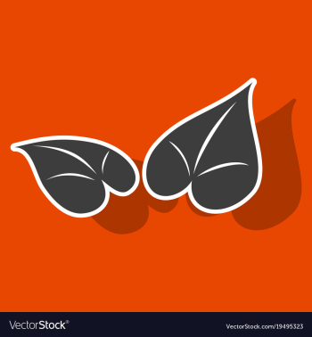 Sticker leaves logo template vector image Sticker leaves logo template vector image