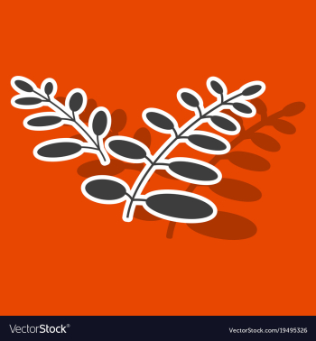 Sticker leaves logo template vector image Sticker leaves logo template vector image