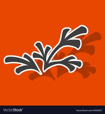 Sticker leaves logo template vector image Sticker leaves logo template vector image