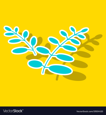 Sticker leaves logo template vector image Sticker leaves logo template vector image