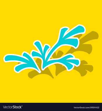 Sticker leaves logo template vector image Sticker leaves logo template vector image