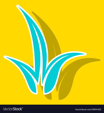 Sticker leaves logo template vector image Sticker leaves logo template vector image