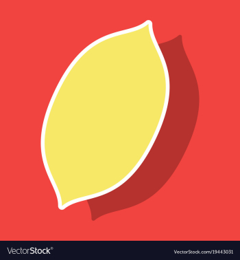 Sticker lemon fresh lemon fruits vector image Sticker lemon fresh lemon fruits vector image