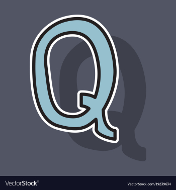Sticker logo quora website icon social media vector image Sticker logo quora website icon social media vector image