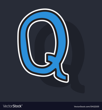 Sticker logo quora website icon social media vector image Sticker logo quora website icon social media vector image