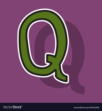 Sticker logo quora website icon social media vector image Sticker logo quora website icon social media vector image