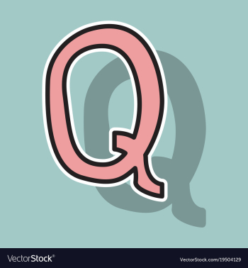 Sticker logo quora website icon social media vector image Sticker logo quora website icon social media vector image