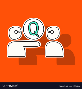 Sticker logo quora website icon social media vector image Sticker logo quora website icon social media vector image