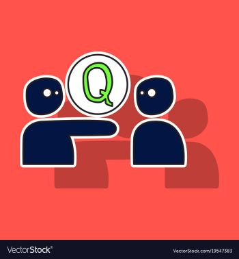 Sticker logo quora website icon social media vector image Sticker logo quora website icon social media vector image
