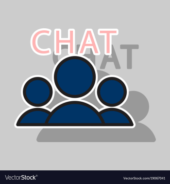 Sticker mobile phone chat interface design vector image Sticker mobile phone chat interface design vector image