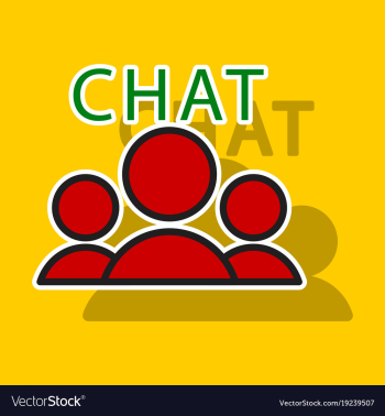 Sticker mobile phone chat interface design vector image Sticker mobile phone chat interface design vector image