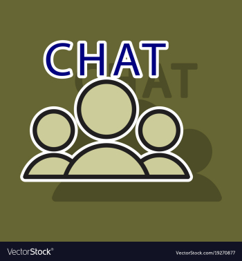 Sticker mobile phone chat interface design vector image Sticker mobile phone chat interface design vector image