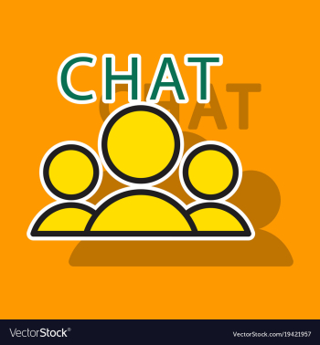 Sticker mobile phone chat interface design vector image Sticker mobile phone chat interface design vector image