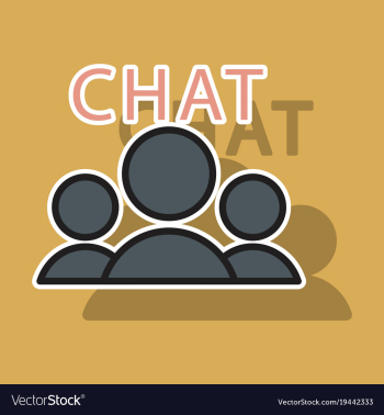 Sticker mobile phone chat interface design vector image Sticker mobile phone chat interface design vector image