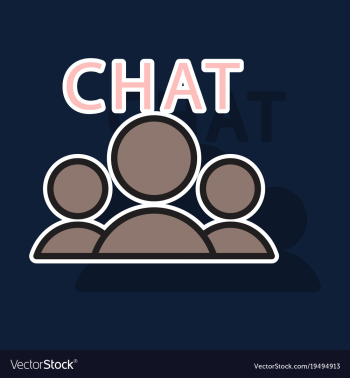 Sticker mobile phone chat interface design vector image Sticker mobile phone chat interface design vector image