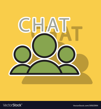Sticker mobile phone chat interface design vector image Sticker mobile phone chat interface design vector image