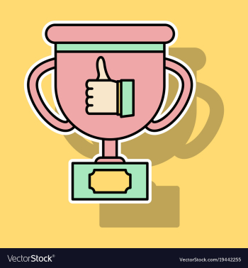 Sticker thumbs up like social network facebook vector image Sticker thumbs up like social network facebook vector image
