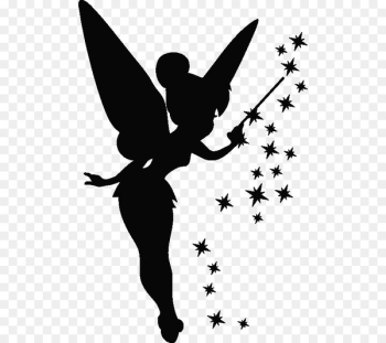 Sticker Tinker Bell Wall decal Hatstand - Tinkerbell silhouette 