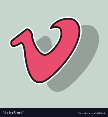 Sticker vimeo icon on background vector image Sticker vimeo icon on background vector image