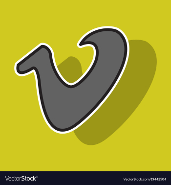 Sticker vimeo icon on background vector image Sticker vimeo icon on background vector image