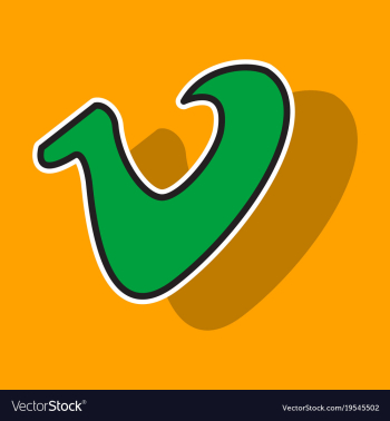 Sticker vimeo icon on background vector image Sticker vimeo icon on background vector image