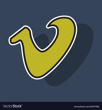 Sticker vimeo icon on background vector image Sticker vimeo icon on background vector image